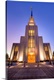 image thumbnail of The Twin Falls Idaho Temple is located near Snake River Canyon. The spire on top of the temple, which holds the angel Moro...