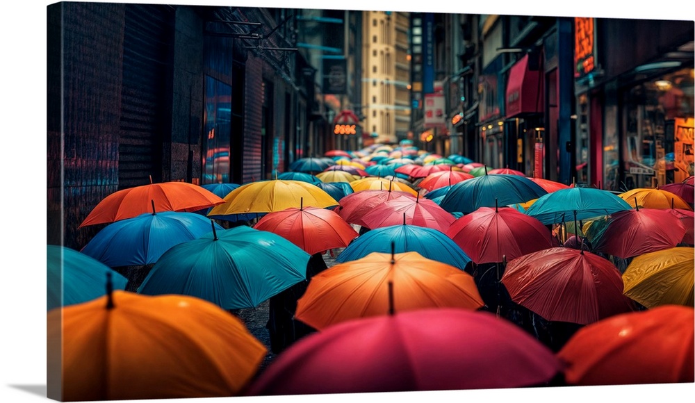 People with umbrellas in new york city.