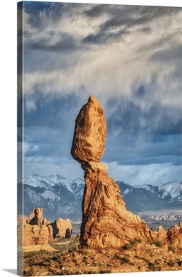 Balanced Rock In Arches National Park At Sunset