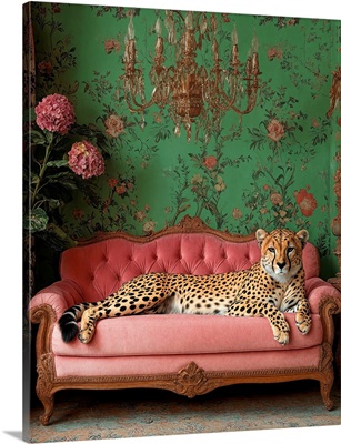 Cheetah On A Sofa image thumbnail