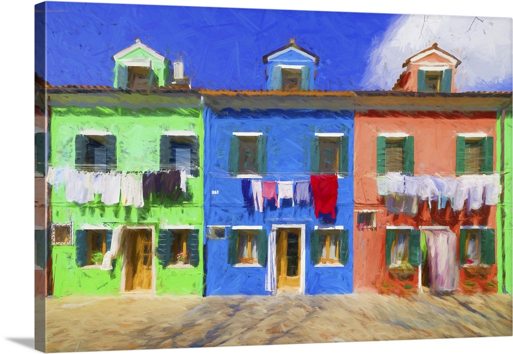 Colorful houses in Burano, Italy