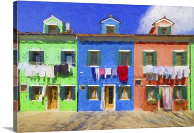 Colorful Houses In Burano, Italy