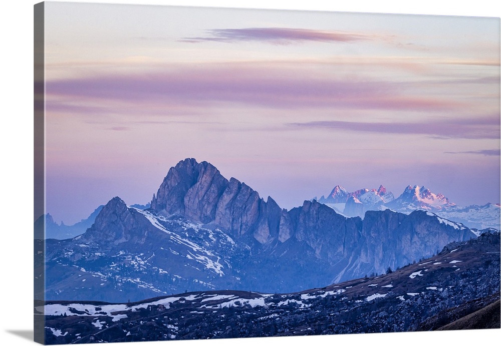 Cortina in the Dolomites, Italy at sunrise