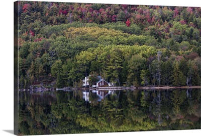 Fall color and reflections in Acadia National Park, Maine