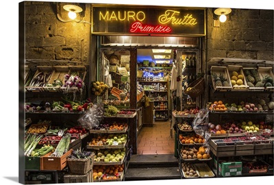 Fruit market in the city of Florence, Italy