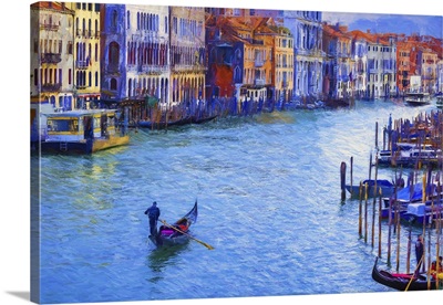 Gondola In The Grand Canal, Venice, Italy