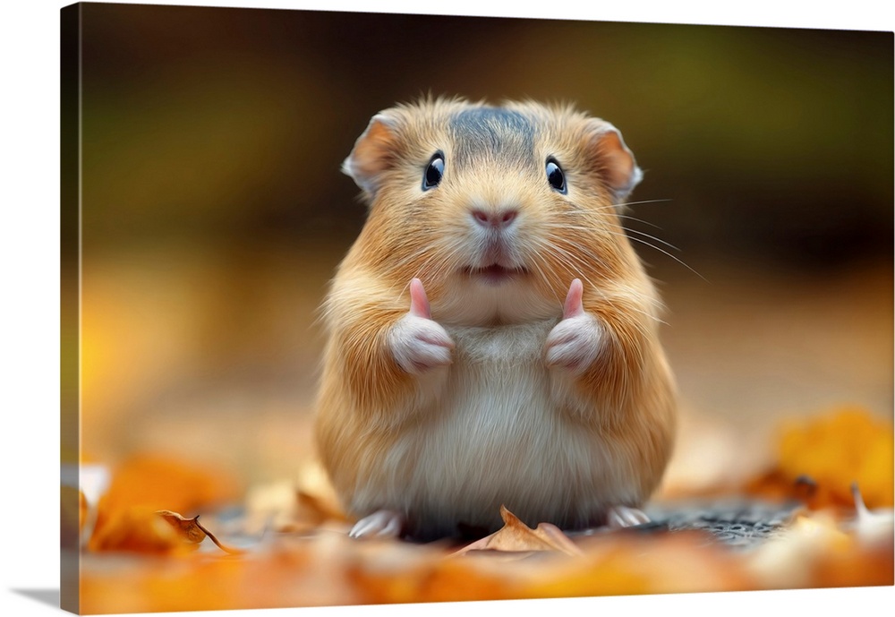 Hampster giving the thumbs up, animal, happy