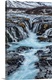 image thumbnail of Bruarfoss waterfall in winter in Iceland.