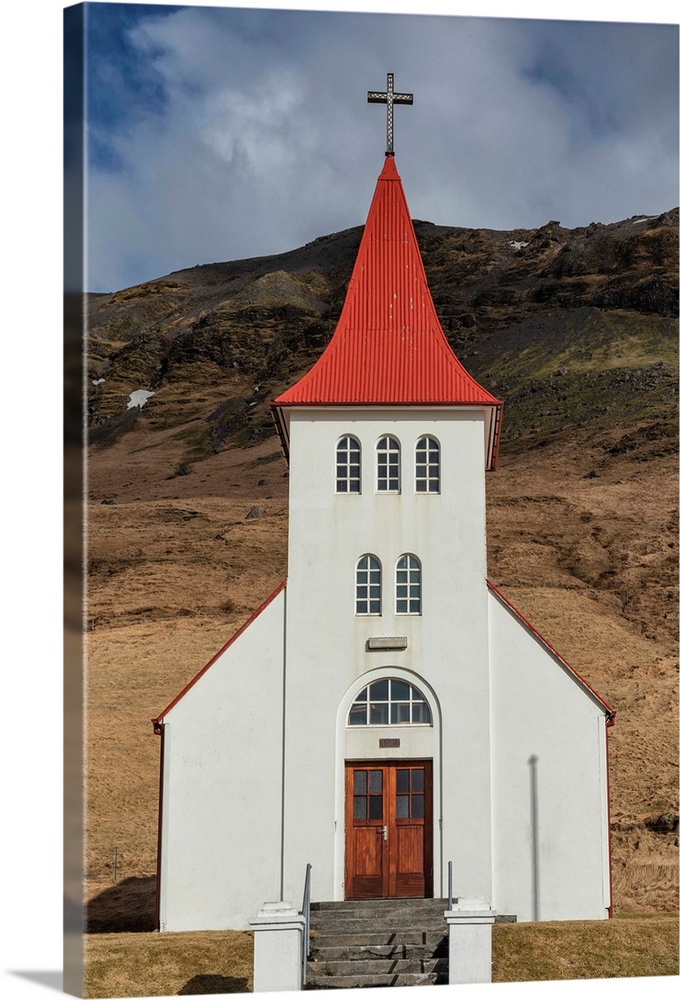 Beautiful church in the countryside of Iceland.