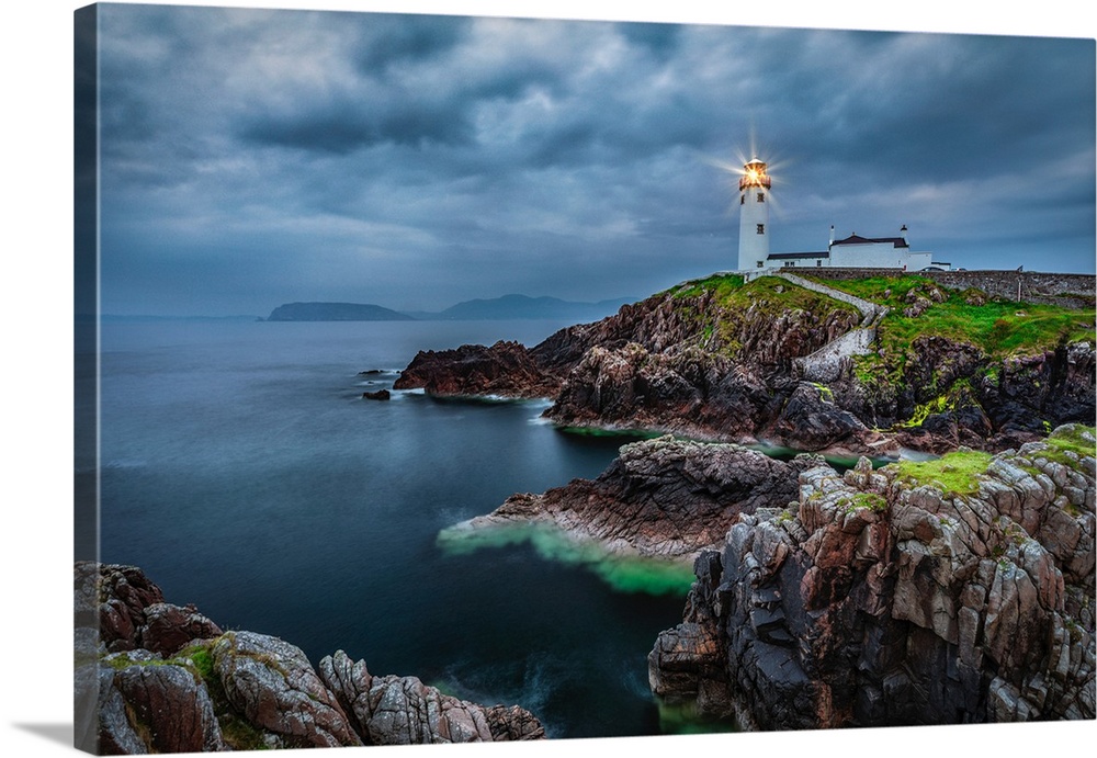 The Fanad Lighthouse on the coast of Northern Ireland.