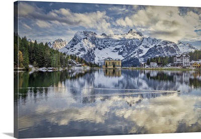 Lake Misurina In The Dolomites, Italy