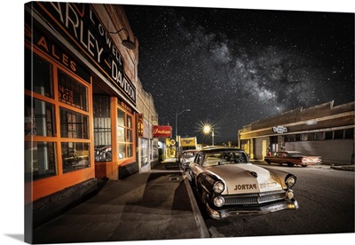Milky Way And Vintage Cars, Bisbee, Arizona