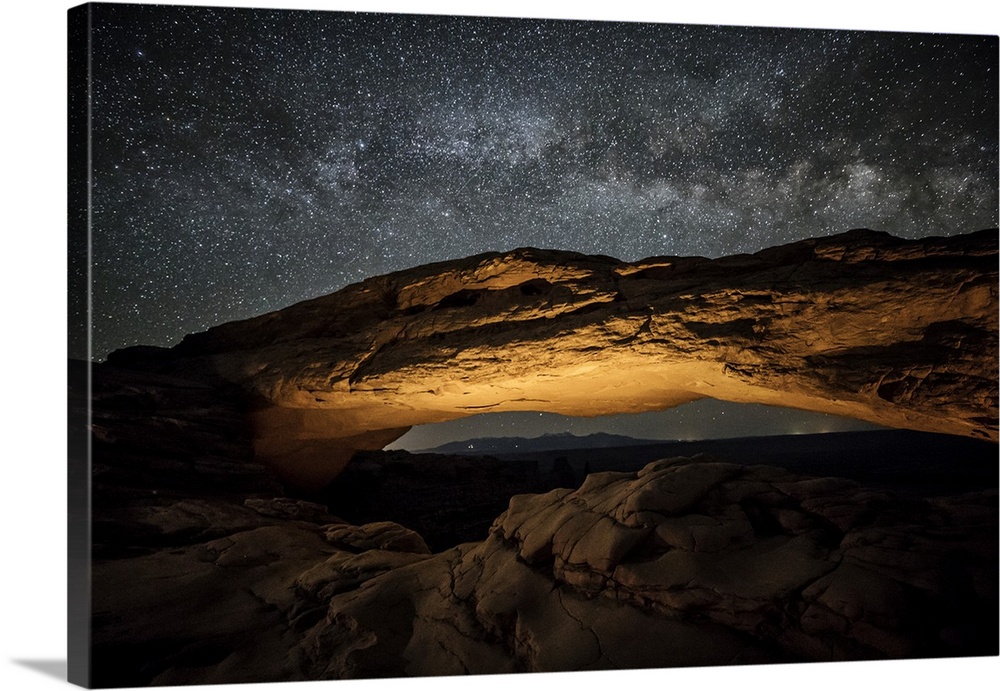 Milky Way over Mesa Arch in Canyondlands National Park.