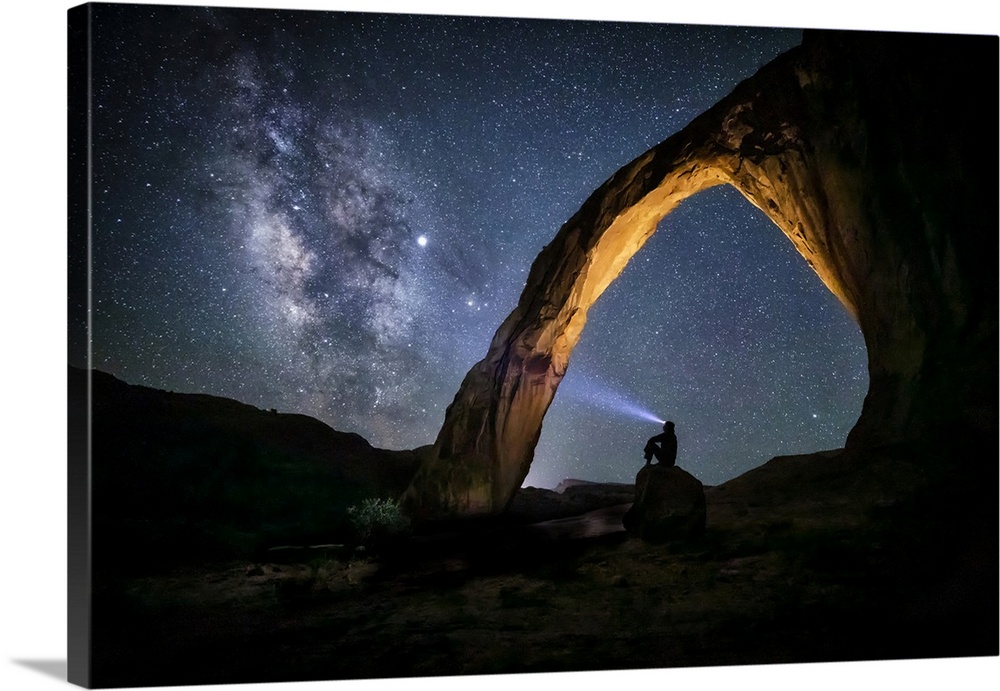Milky Way over Corona Arch in Moab, Utah