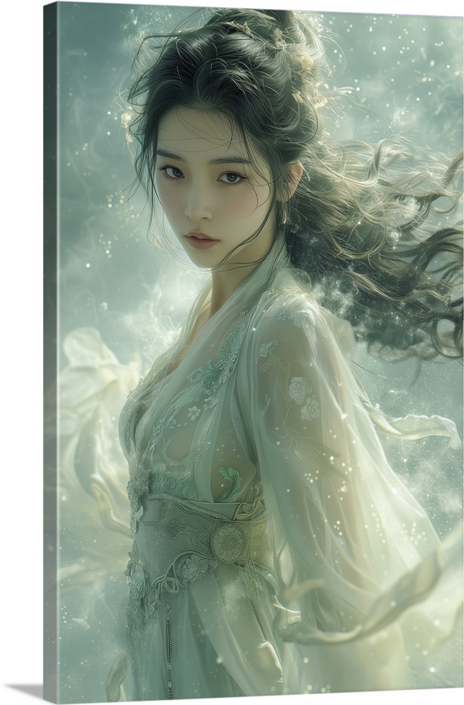 Beautiful Chinese mythological woman, China, dreamlike, princess, flowing.