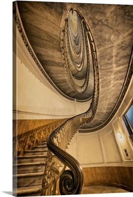 Palazzo Mannajuolo Spiral Staircase In Naples, Italy