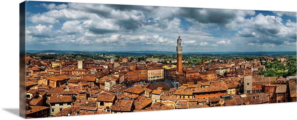 Panorama of Siena, Italy from above.