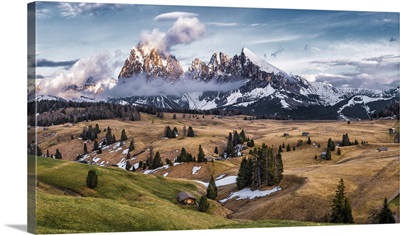 Panorama Of The Dolomites In Seiser Alm, Italy 2