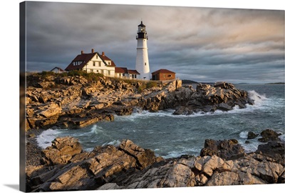 Portland Maine Lighthouse at sunrise