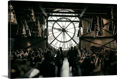 Restaurant and clock inside the Musee D'Orsay in Paris