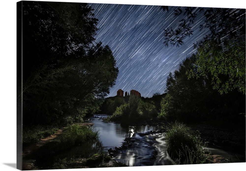 Star trails over Sedona, Arizona