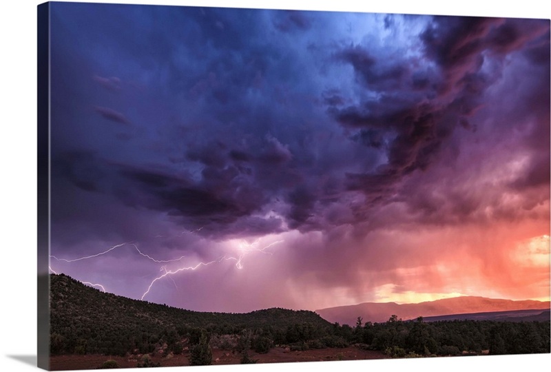 Storm with lightning over Sedona, Arizona | Great Big Canvas
