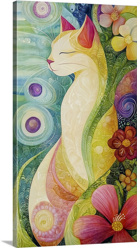 Stunning art deco painted  kitty,