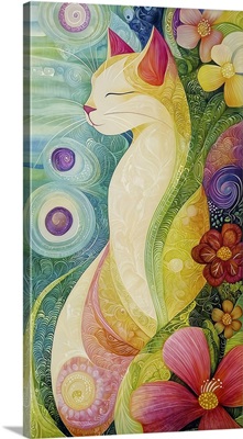 Stunning Art Deco Painted  Kitty