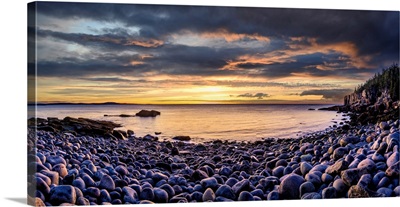 Sunrise Over Boulder Beach In Acadia National Park image thumbnail
