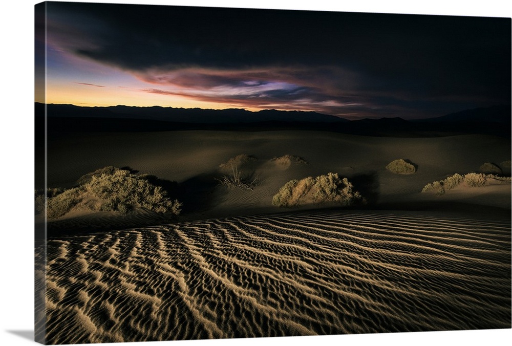 Sunset on the Mesquite Sand Dunes at Death Valley National Park
