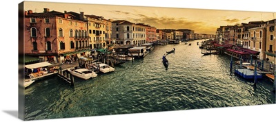 The Grand Canal from the Rialto Bridge in Venice, Italy