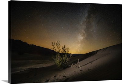 The Milky Way Over The Mesquite Sand Dunes At Death Valley National Park