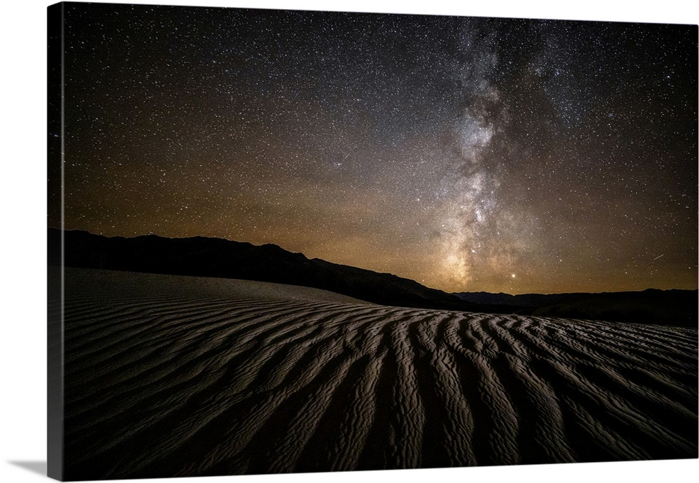 The Milky Way over the Mesquite Sand Dunes at Death Valley National Park