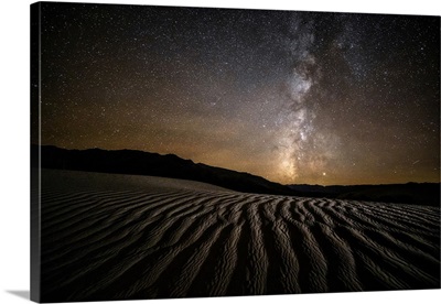 The Milky Way Over The Mesquite Sand Dunes At Death Valley National Park