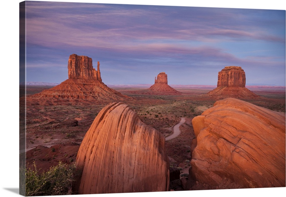 The Mittens in Monument valley, Arizona at sunset