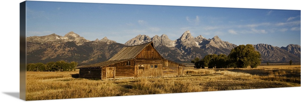 The Mormon Row Barns and Grand Tetons, Jackson Hole, Wyoming