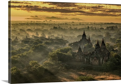 The Temples Of Bagan, Burma At Sunrise