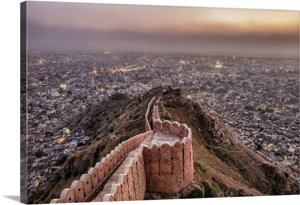 The view from Nahargarh Fort above Jaipur, India
