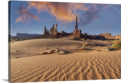 Totem Pole At Sunrise In Monument Valley II
