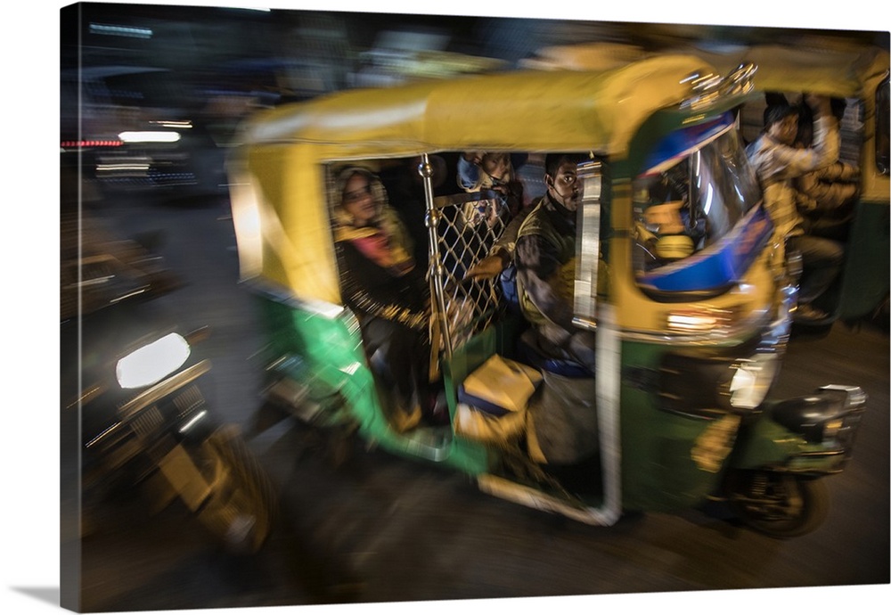 Tuk Tuk in the streets of New Delhi, India