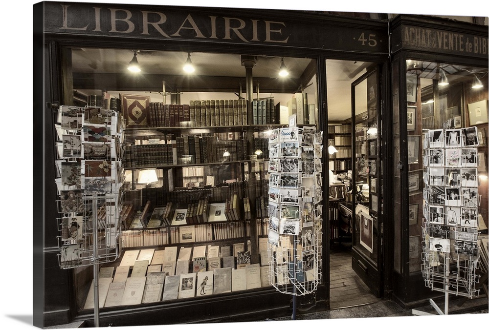 Paris Photo, Shakespeare and Company, Bookstore, Paris France, Wall Decor,  Wall Art, Storefront, Historic Shop, Travel Print, French Art