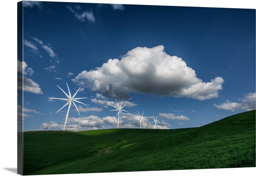 Wind turbines in the Palouse region of Washington.