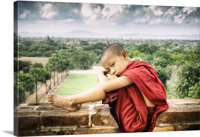 Young Burmese Monk In Bagan, Burma