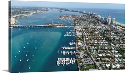 An aerial view of Palm Beach Shores, Florida