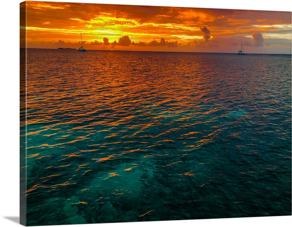 Deep colors at sunset in Belize
