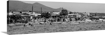 Fishing Boats Along The Coast Of Baja