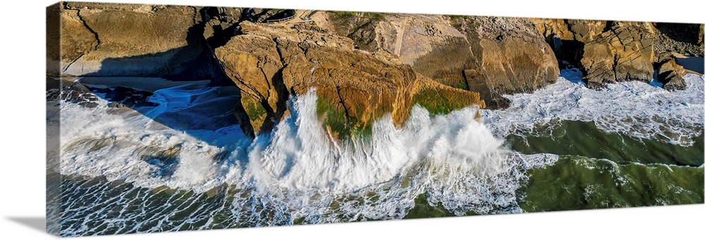Waves Crashing On The Portuguese Shore