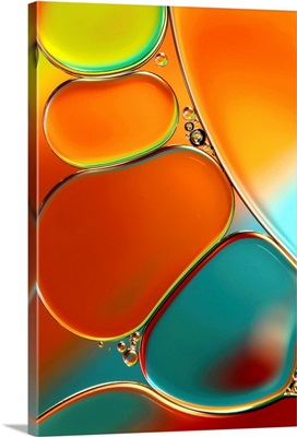 Oil and Water Abstract in Orange