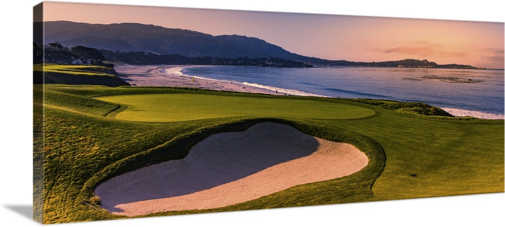 A view of Pebble Beach golf  course, Monterey, California.
