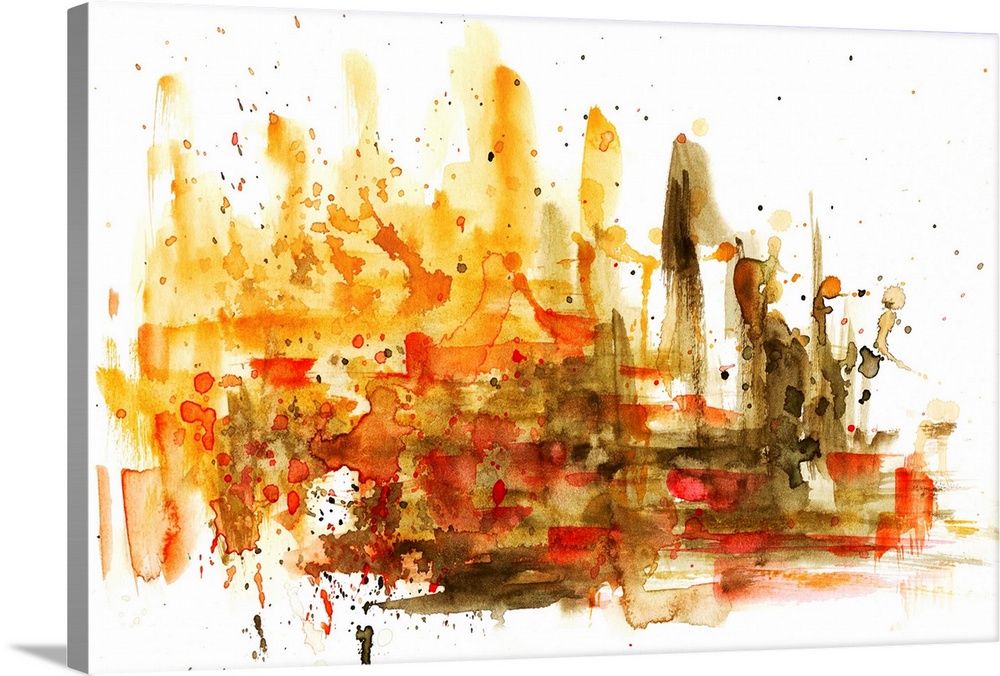 Watercolor abstract composition